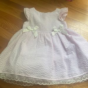 Rare Editions Pink Striped “Gingham” Sparkle Lace 👗